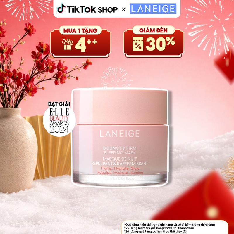 Mặt Nạ Ngủ Laneige Bouncy & Firm Sleeping Mask 25ml tăng cường collagen và làm săn chắc da Skincare Dưỡng Da Mặt Dưỡng Ẩm Da Làm Đẹp Da