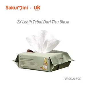 Sakumini Baby Wipes Tisu Basah Lembut 20Pcs Tissue Diaper Bayi