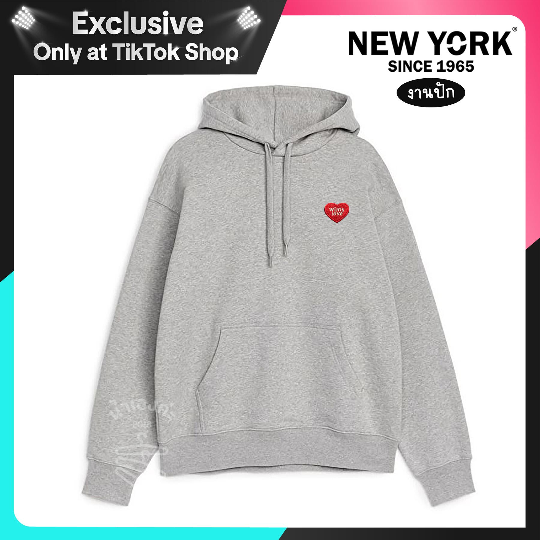 WINTY HOODIE คอสวม (ปักหัวใจ) เสื้อคลุมแขนยาว เสื้อกันหนาว กันแดด มีฮู้ด