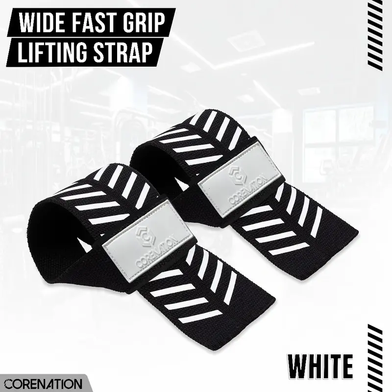 CoreNation Active Wrist Wrap Strap Support Wrist Wrap Wristband Weight Lifting Gym Fitness - WIDE FASTGRIP 1