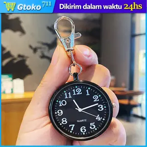 Jam Saku Perawat Medis Mini Stainless Gantungan Jam Saku Gantungan Kunci Pesawat Dan Tenaga Medis Pria Wanita