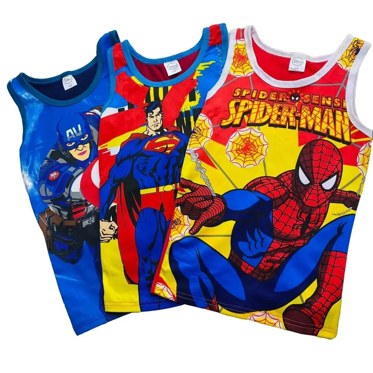 KIDS BOY SANDO WITH RANDOM MARVEL PRINT BOYS CLOTHES COTTON