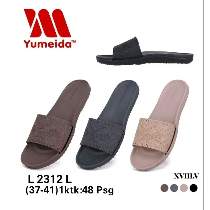 YUMEIDA 2312 - Sandal Selop Wanita/SANDAL YUMEIDA WANITA/SANDAL SELOP WANITA/SANDAL WANITA TERBARU Shoes Sendal Karet Cewek 0