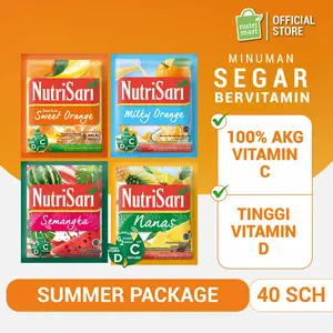 NutriSari 4 Rasa Summer Package 40 sachet - Minuman Buah Vitamin C dan Vitamin D