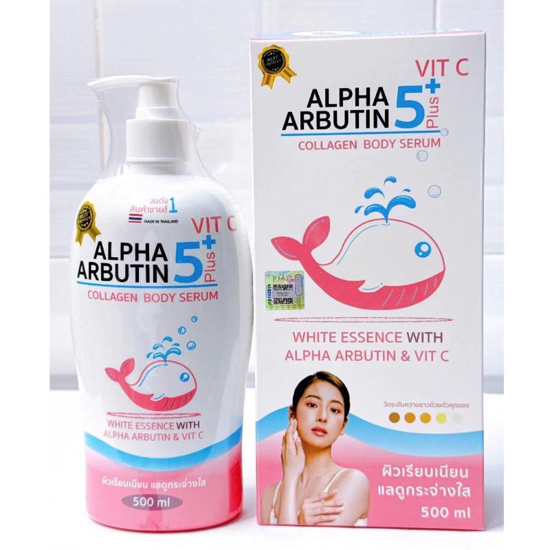 Sữa Dưỡng Thể Trắng Da Alpha Arbutin 5 Plus Collagen Lotion 500ml Thái Lan - Dưỡng ẩm hiệu quả, làm trắng da và chống lão hóa