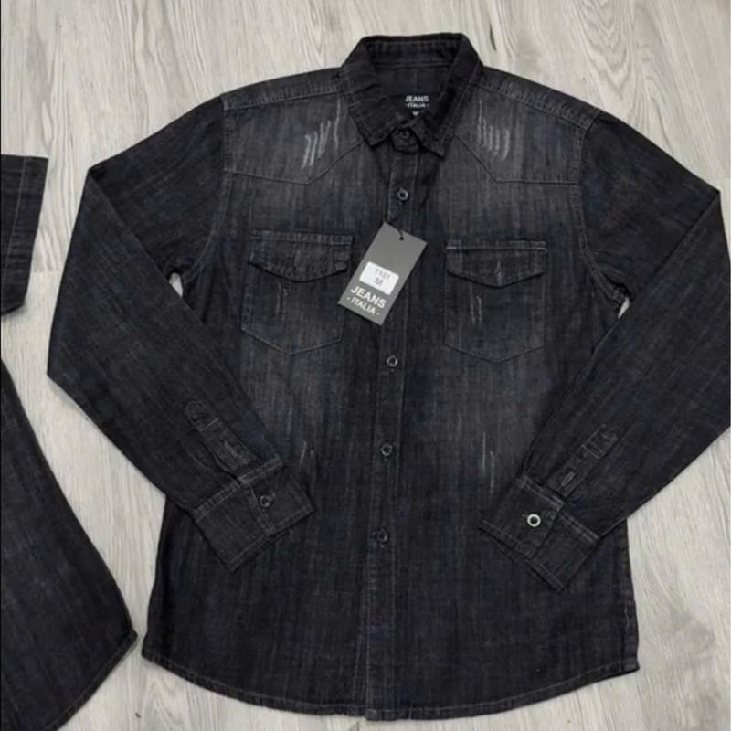 Áo sơ mi nam JEAN dài tay  cao cấp mẫu mới phối hoạ tiết nổi bật vải dày dặn hàng quảng châu