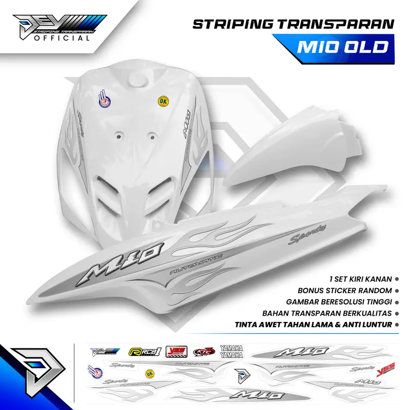 STRIPING MIO SPORTY TRANSPARAN ORIGINAL | STICKER BODY YAMAHA MIO BEST SELLER 2