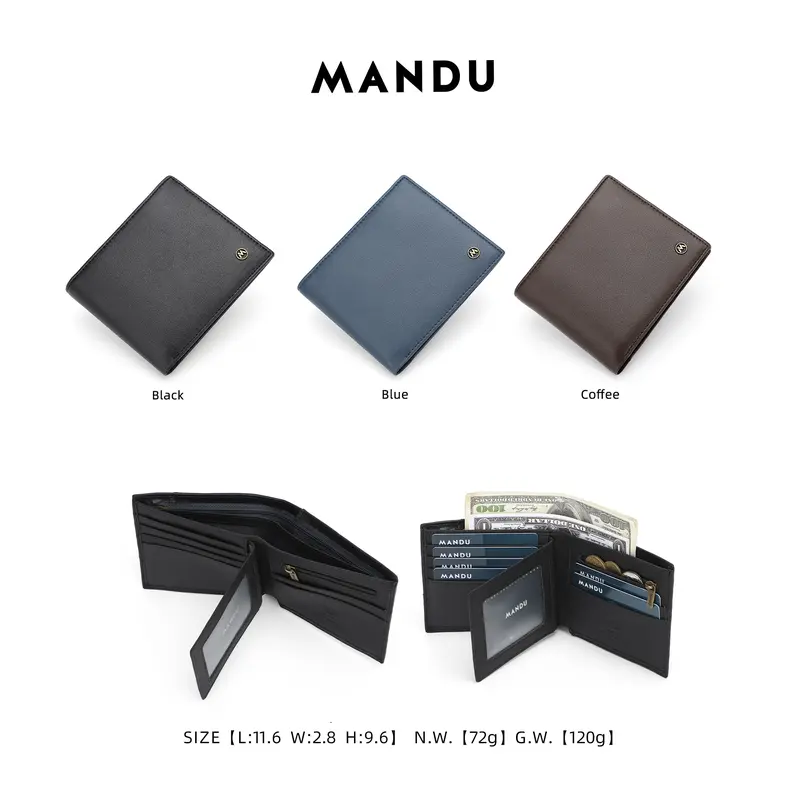 Dompet Pendek Pria Kulit Sapi RFID Protect Genuine Leather 5309-5 7