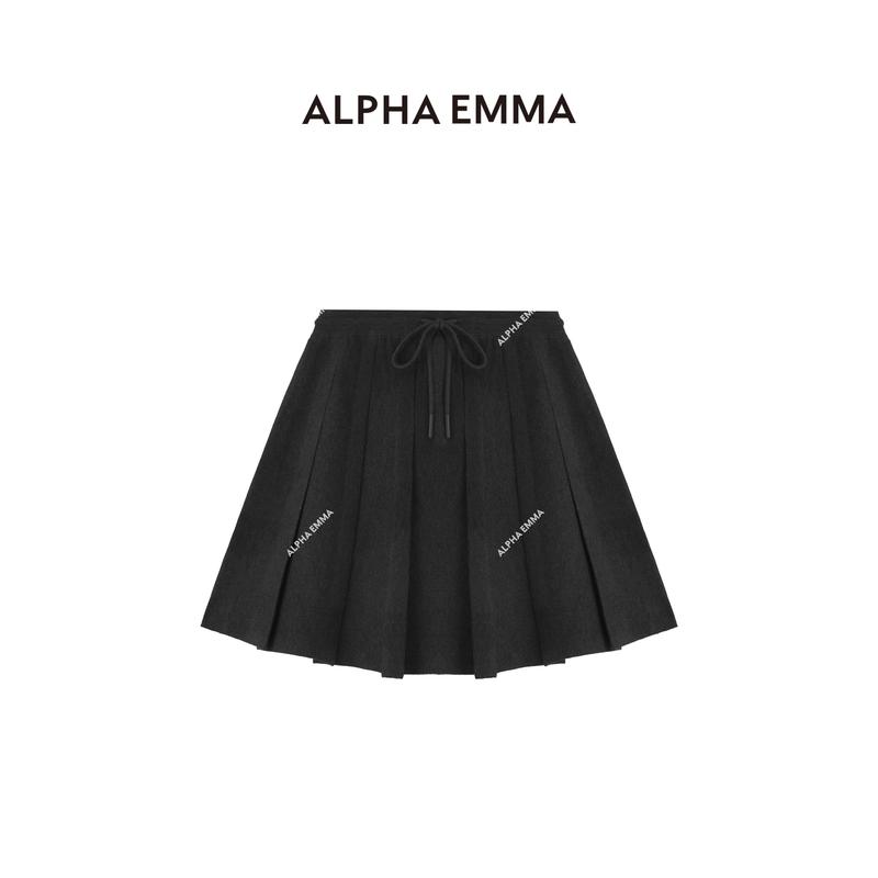  AE Thảo 5V10 Chân váy len ngắn xếp li mẫu mới đa năng chất lượng cao 