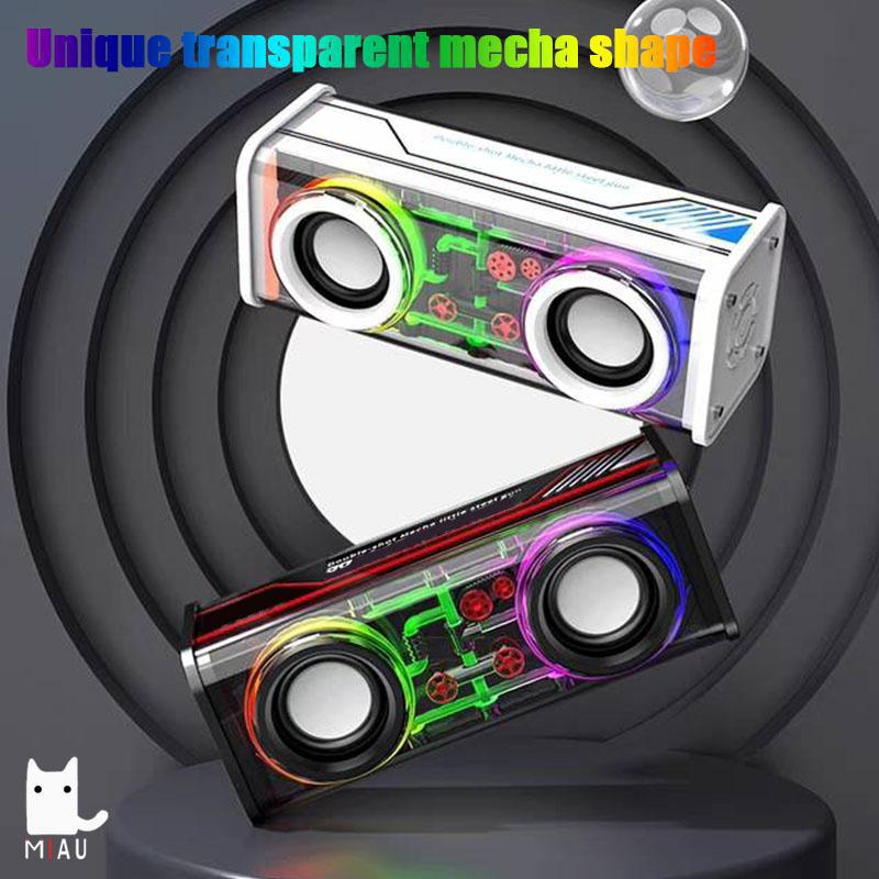 Speaker Bluetooth Mecha Portable Wireless Transparan Mech Audio RGB 7 Color Light V8 TWS Series Speaker Bluetooth Mecha Portable Wireless Transparan Mech Audio RGB 7 Color Light V8 TWS Series