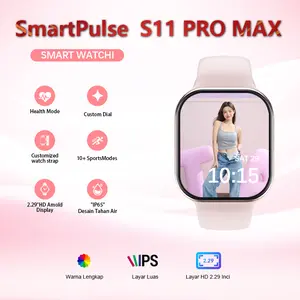 SMARTPULSE GEARTECH S11 PRO MAX Original Smartwatch 2.29" HD Amoled IP65 Waterproof Bluetooth Call Wireless Charging for Android & iOS