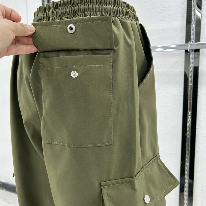 Product Introduction of M-3XL COD American style retro waterproof multi-pocket overalls men's fashion brand outdoor functional assault pants casual trousers men and women same style pants gray black 649 2
