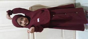 Product Review of Kayra burgundy gamis anak satu set dengan kerudung from Q**a 0