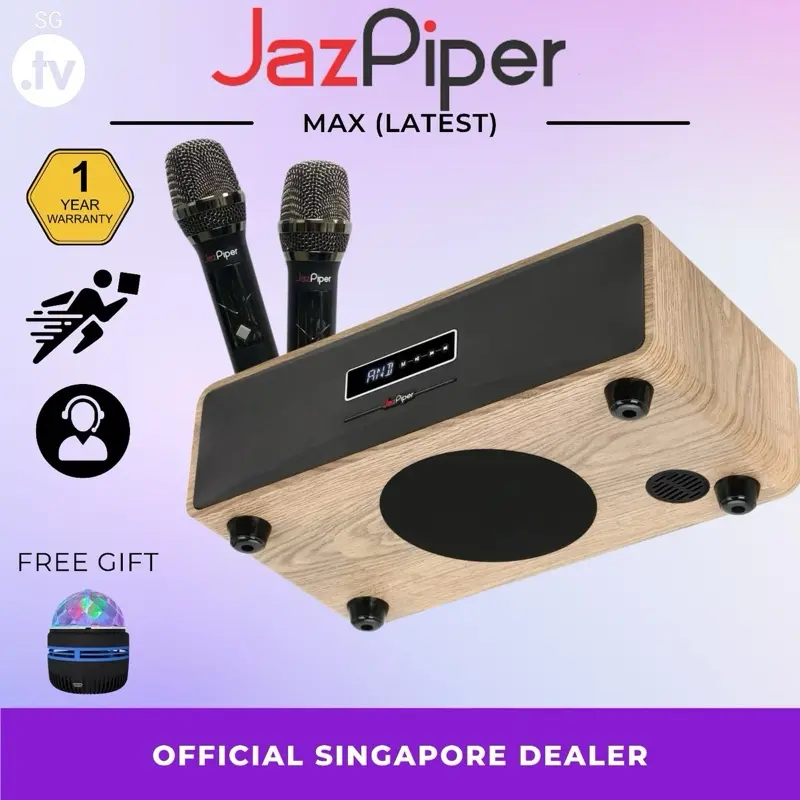 JAZPIPER MAX 80W HOME KARAOKE SOUNDBAR WITH BUILT IN SUBWOOFER