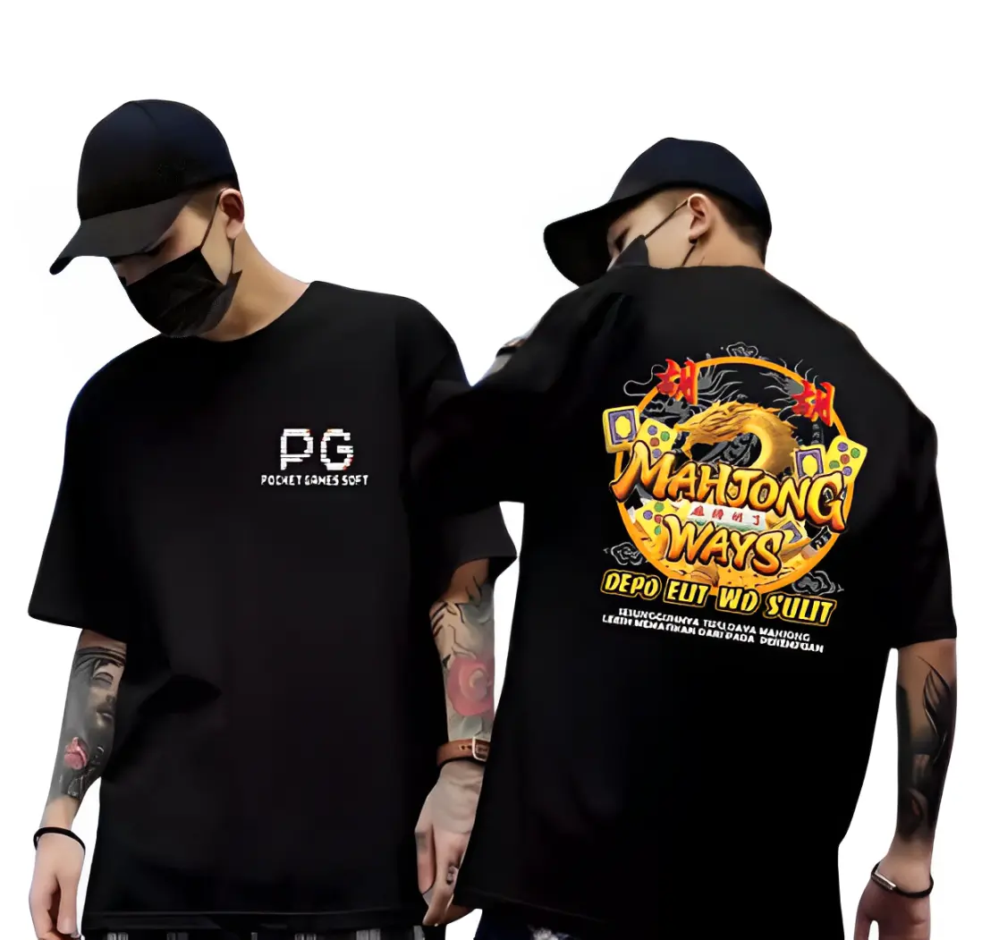 kaos atasan dewasa T-SHIRT pria/wanita variasi kaos oblong distro motif MAHJONG WAYS Combed Nyaman