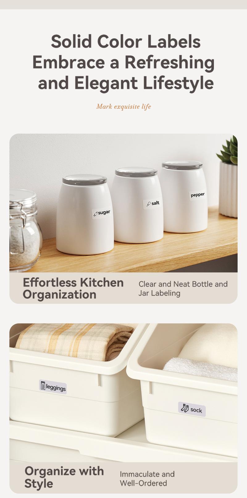 Product Introduction of 【3 Rolls】Niimbot Label Sticker D11/D110/D101 White Label Sticker Waterproof Label Paper 3