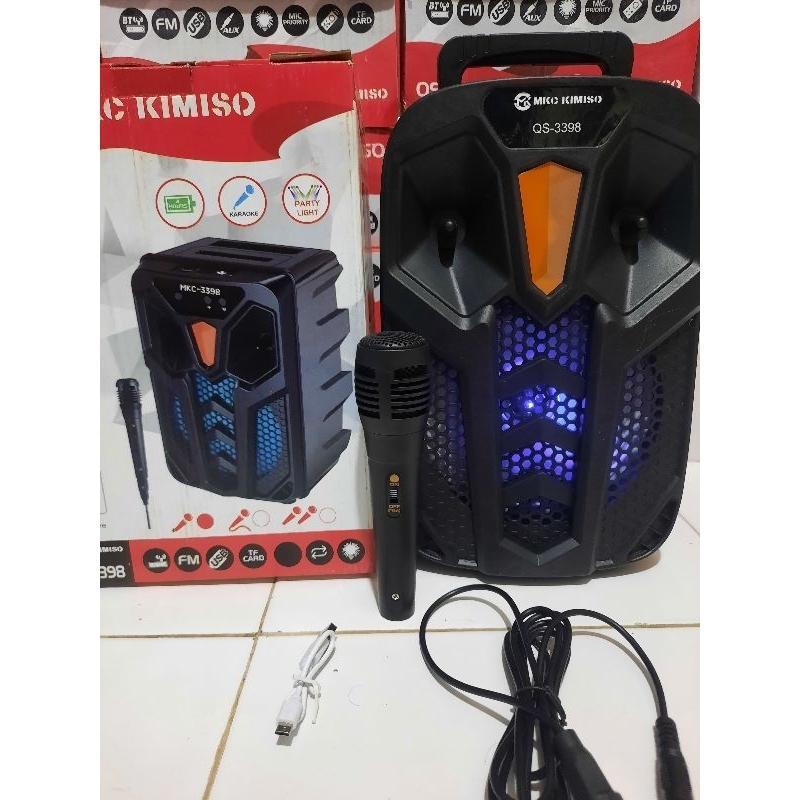 COD SPEAKER WIRELESS KIMISO QS 3398 SPEAKER KAROKE 6,8 INCH FULL BASS Bluetooth 6