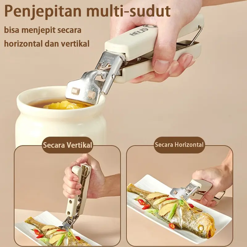 Penjepit Mangkuk / Penjepit Anti-Panas / Alat Dapur / Penjepit Mangkuk, Piring, Kukusan / Penjepit Anti-Selip dan Anti-Panas / Pengangkat Piring / Alat Dapur Serbaguna 1