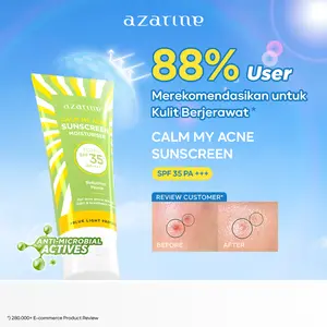 Azarine Calm My Acne Sunscreen Moisturiser SPF35 PA+++ 40ml Facial Wajah Berminyak  Berjerawat  Ceramide