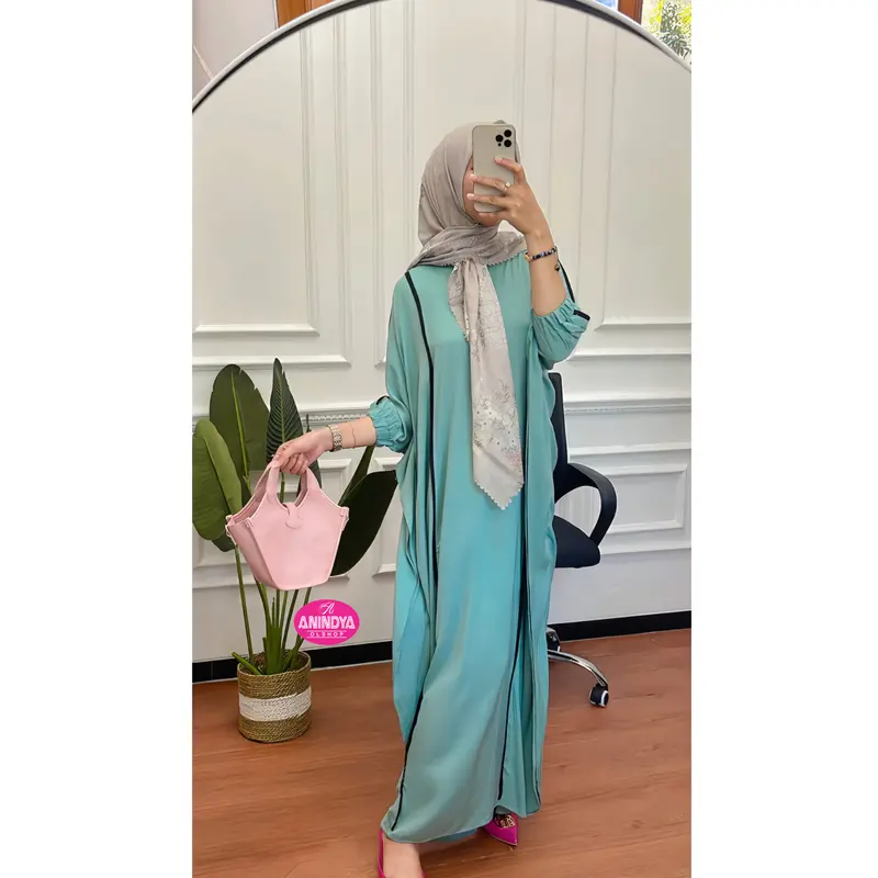 Anindya - Dress Best Seller Premium Gamis Kaftan Lebaran Wanita 3