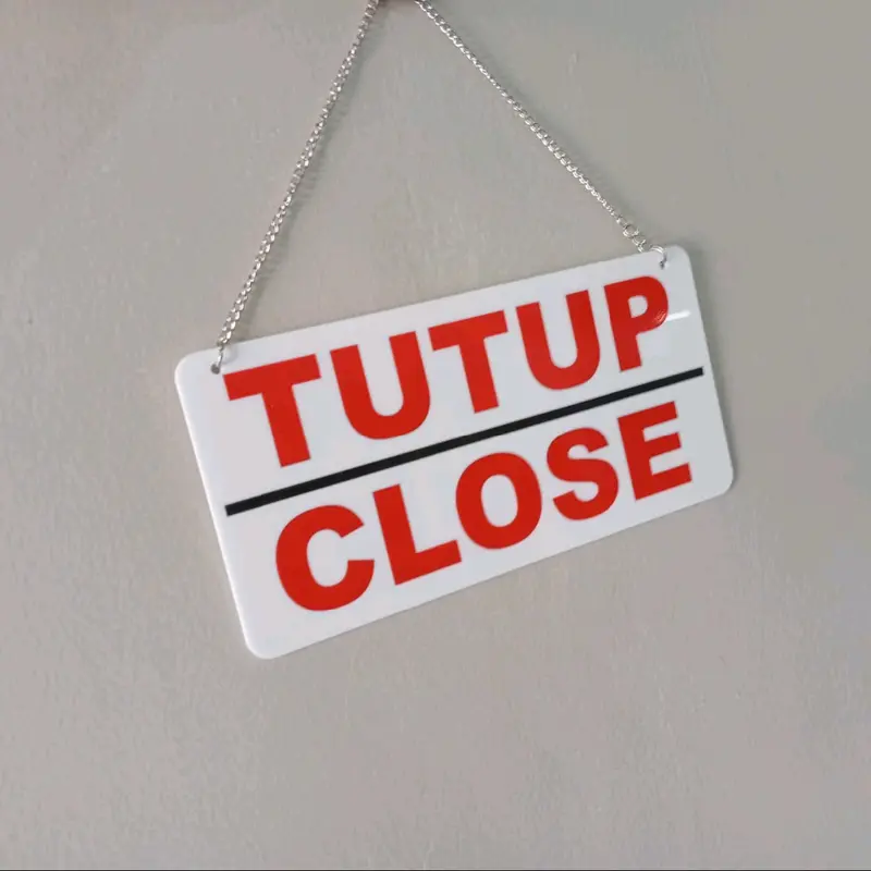 Sign Buka Tutup - Tanda Open Close Gantungan 0