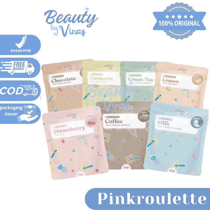 Pinkroulette Masker Organic Face Mask Travel size / mini size 20gr Coffee Coklat Greentea Lemon Mencerahkan Beruntusan Berjerawat Wajah Kunyit Turmeric Facial Melembutkan Kotoran Berminyak 0