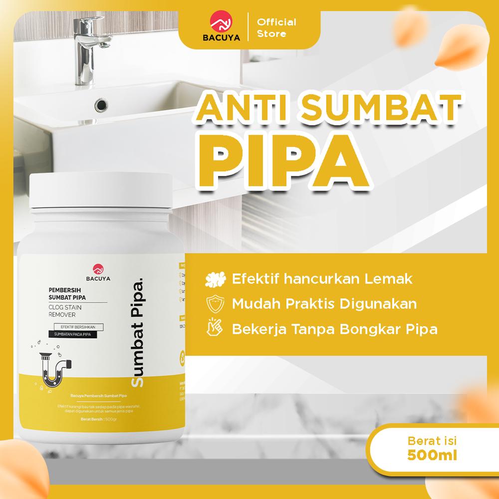 Bacuya Anti Sumbat Pipa Saluran Air Efektif Hancurkan Lemak dan Kotoran Lainnya - 500 gr