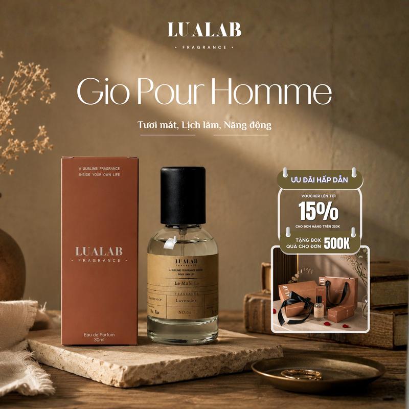 Nước hoa nam Lualab Gio Pour Homme dung tích 30ml mùi tươi mát nhẹ phù hợp đi…