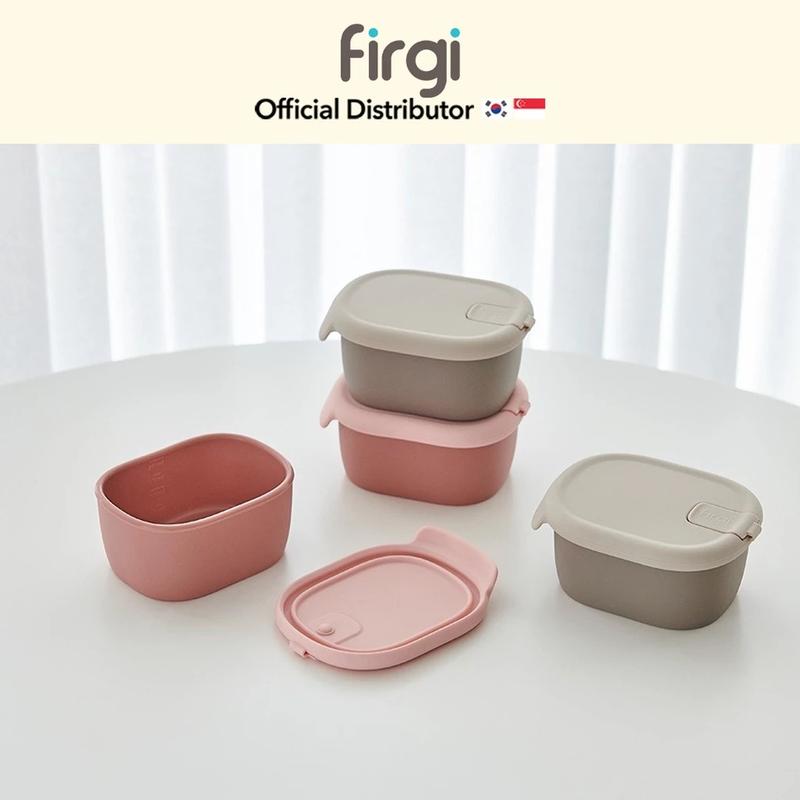 Firgi Double-Sealed Silicone Container / Platinum Silicone / Anti-Leak / No Spill / Made in Korea / toppingskids 0