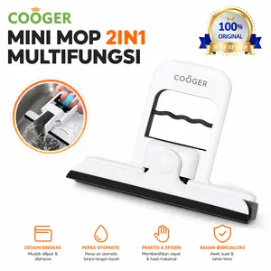 COOGER Electric Mini Mop 2in1 | Pel Mini Genggam Otomatis Daya Serap Tinggi untuk Meja & Bar