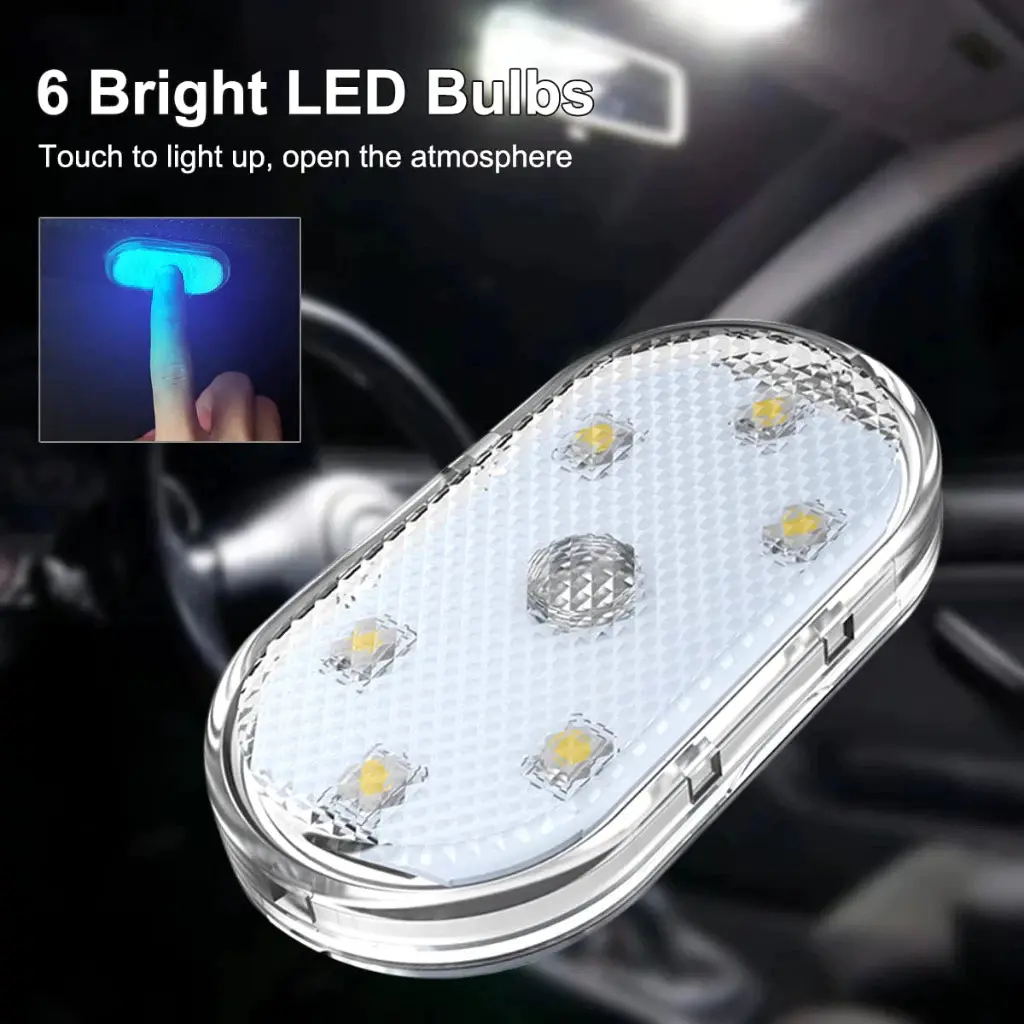 6 LED Pencahayaan Suasana Lampu Plafon Atap Mobil Lampu LED Sentuh Hati Untuk Interior Mobil Lampu Interior Atap Mobil Lampu Plafon Mobil Lampu Kolong Dashboard