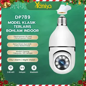 [Eksklusif]YAMIYA CCTV V380 HD 8MP Kamera CCTV bohlam Wifi Bohlam 1080p Kamera Keamanan IP Pelacakan Otomatis Penglihatan Malam CCTV Nirkabel Wireless Camera