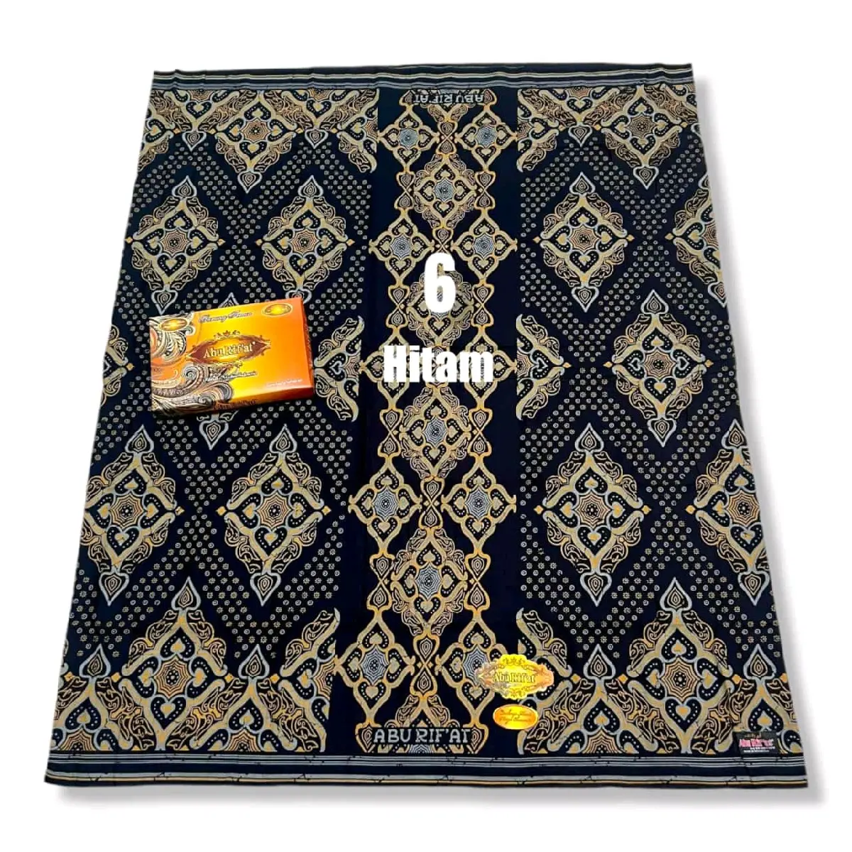 sarung abu rif'at motif batik hitam/hijau army/coklat | sarung batik | sarung goyor  Pria Muslim Dewasa