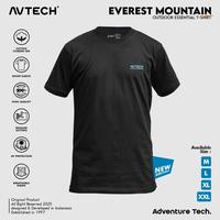 Gambar AVTECH - T-Shirt Kaos Lengan Pendek Pria Wanita Outdoor Casual Cotton Combed - EVEREST MOUNTAIN - Hitam, M dari Avtech Adventure Technology Kota Administrasi Jakarta Timur 2 Tokopedia