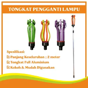 1 SET TONGKAT PENGGANTI LAMPU / Stick Lampu / Alat Ganti Pasang lampu