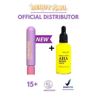 READY Paket Beautyinu Mencerahkan Badan Gold powder + Perfect Aha 50ml Extract Pencerah Perawatan Tangan body white