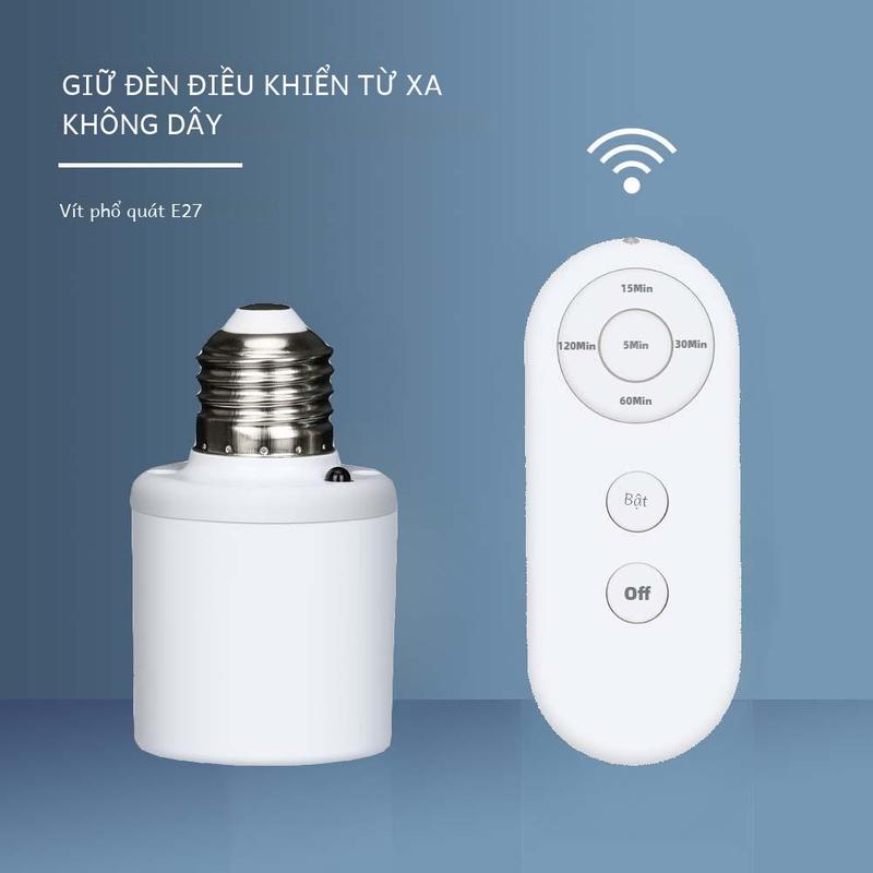 Đế đèn điều khiển từ xa E27 Ổ cắm bóng đèn Công tắc hẹn giờ thông minh Đèn RC Đế đèn Bộ chuyển đổi Đế đèn LED