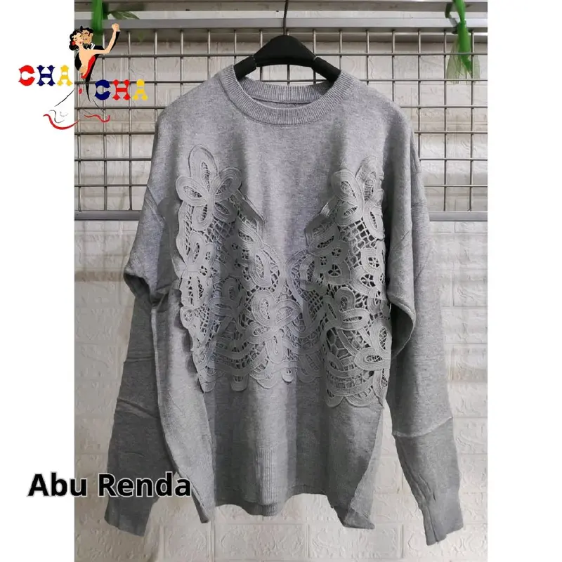 ATASAN RAJUT VARIASI RENDA / ATASAN  IMPORT KNITWEAR CASUAL WANITA 5
