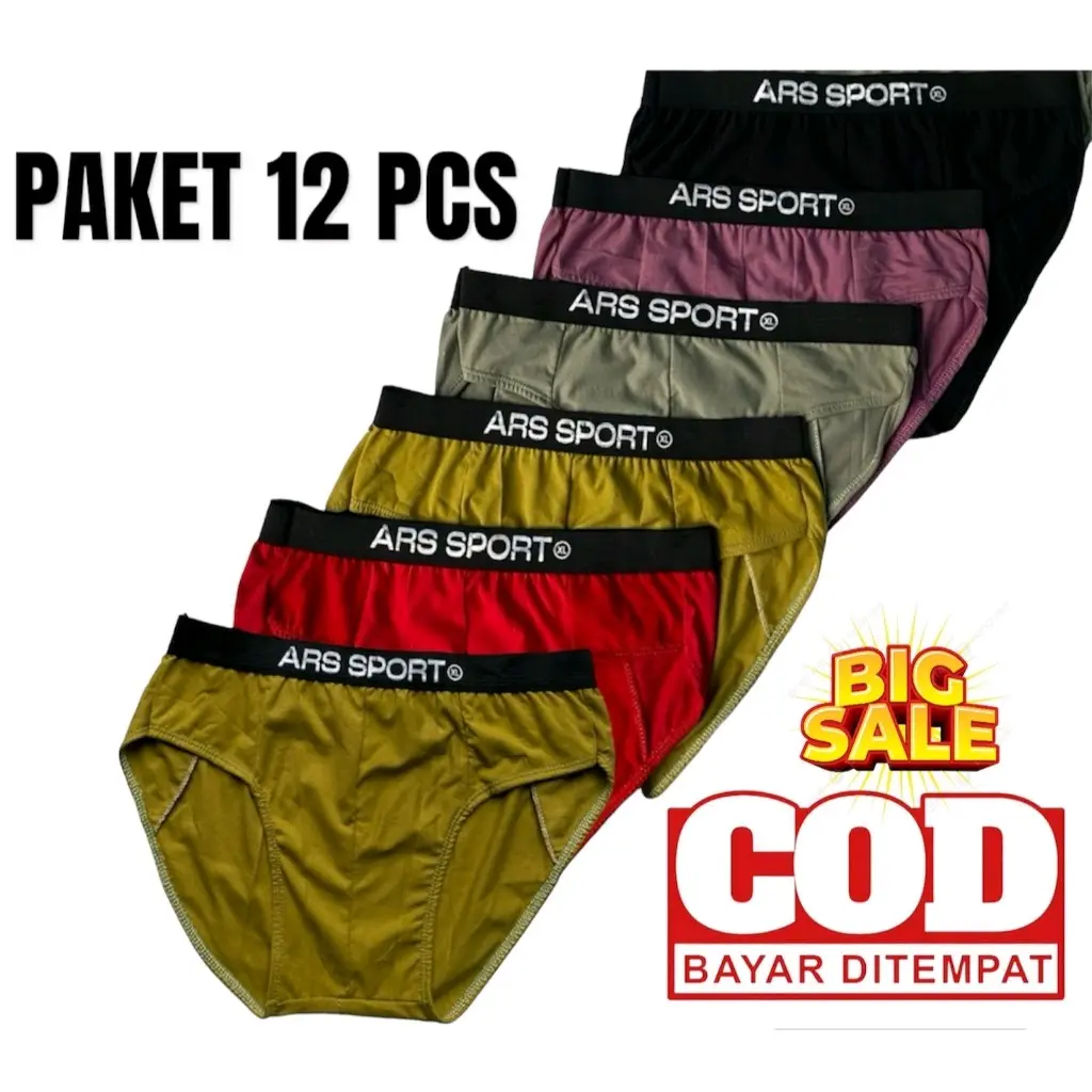Celana Dalama Pria Dewasa/Celana Pendek Katun Karet Cowok Hitam Cowok Hitam isi 6 dan isi 12 CD boxer