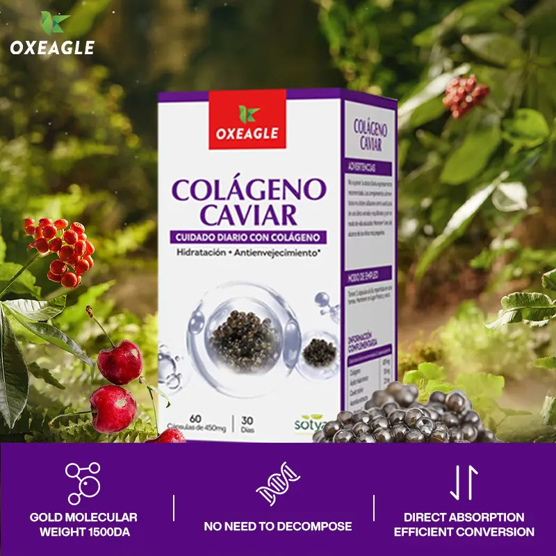 【Sotya Oxeagle】Caviar & Collagen & Vitamin C | Hydrating & Anti-Aging | High Absorption | Natural Plant Extract | 60 Capsules/Bottle | Daily Skin Wellness
