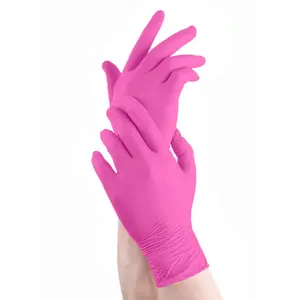 (TANPA BOX) Nitrile Safe Glove (50 pcs=25pasang) - Sarung Tangan Nitrile Examination Glove Safe Glove NAKES FOODGRADE BARISTA  - Cleaning Karet Latex lembut regular Putih
