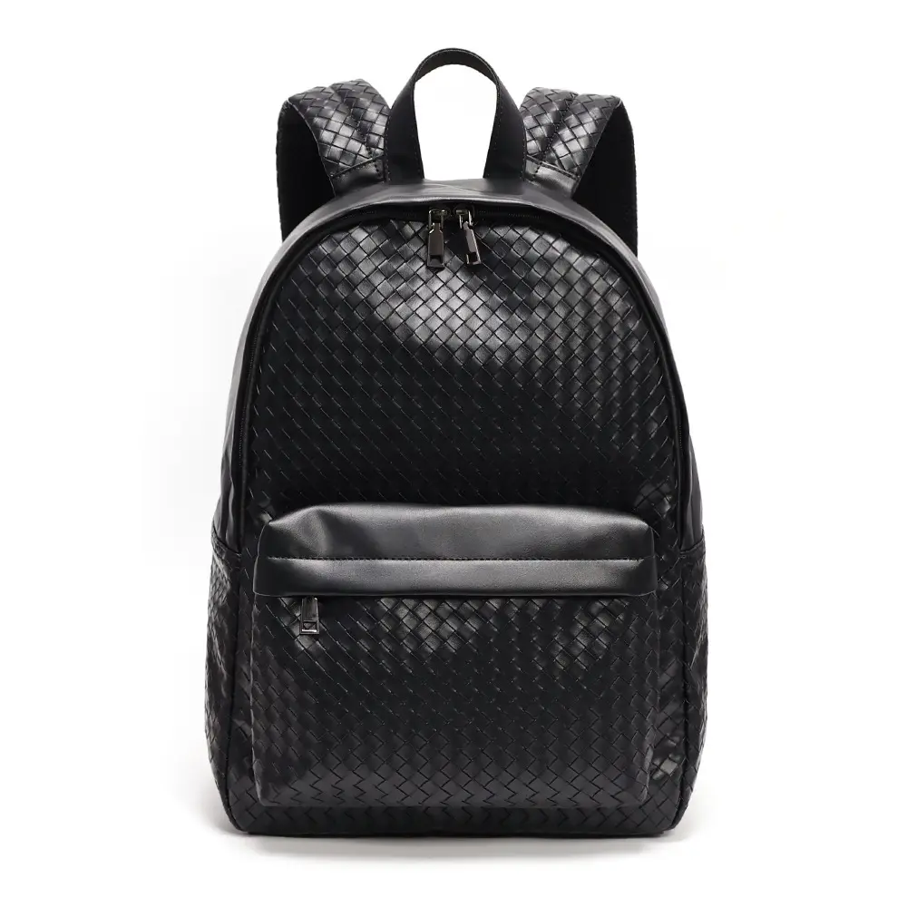 [MaxMor] M242 Tas Ransel Kulit Pria Tas Backpack Pria Tas Kulit Pria Anyaman Cewe Cowo Hitam Sekolah Cowok