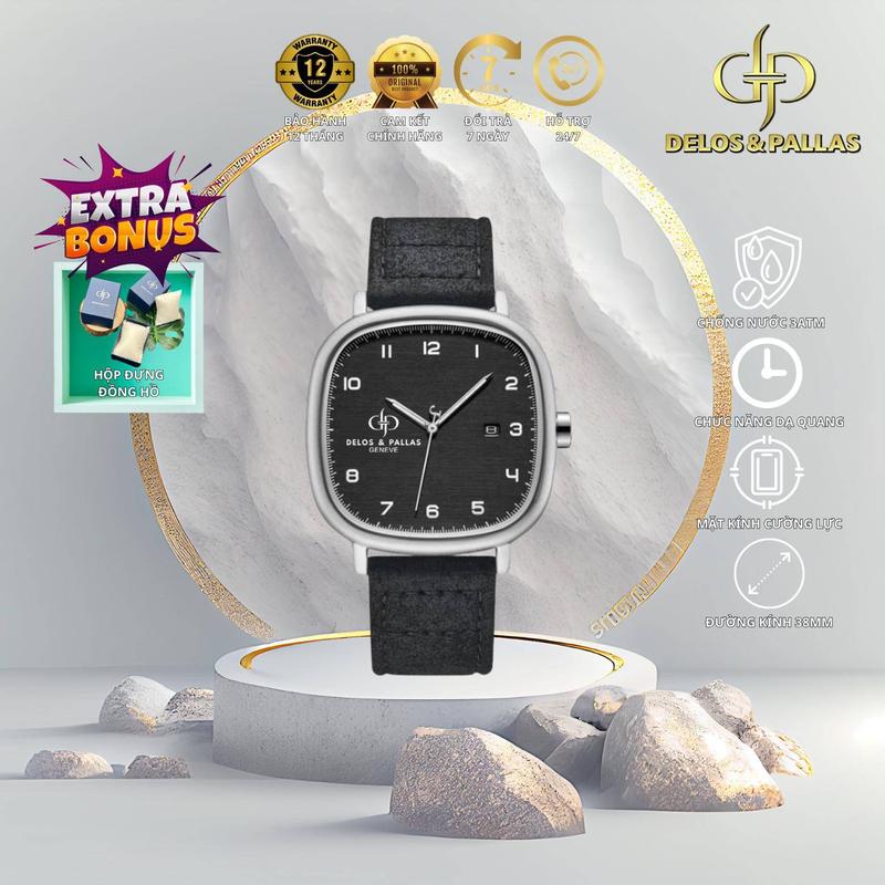 Thụy Sĩ DELOS&PALLAS - Đồng hồ nam S301 – Thời trang, chống nước, dạ quang, đơn giản, dễ phối đồ SHOP VN-2