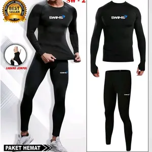 Manset baju renang panjang dan leging panjang - paket 2 in one - stelan renang pria wanita dewasa - swimming diving renang snorkeling