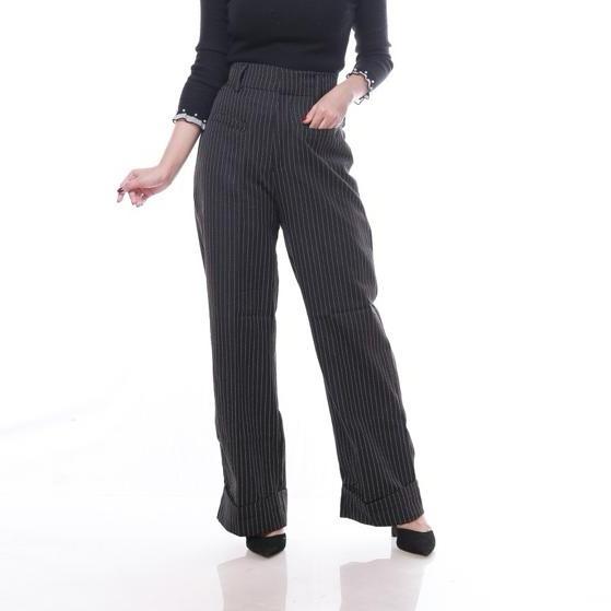 BEOM PANTS-Loose Pants Stripe Trouser Wanita 7