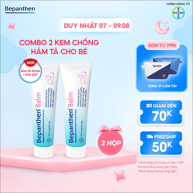 [Kols] Combo 2/3/4 tuýp kem chống hăm Bepanthen Balm dạng kem mỡ 30g/tuýp