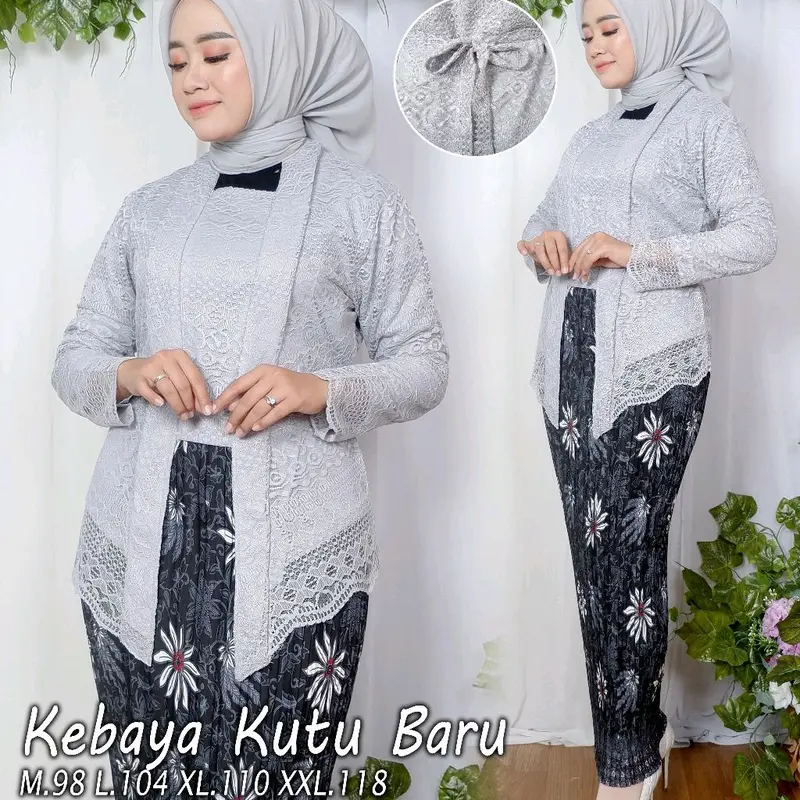Setelan  Kebaya Kutu Baru Modern Dan Elegant Terbaru Mewah 7