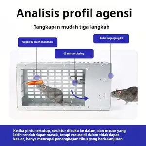Artefak penangkapan mouse otomatis ekstra besar, penangkapan rumah tangga yang sangat efisien dan perangkap penghancur mouse, artefak ujung sarang otomatis mouse mouse