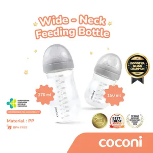 Coconi Wide-neck Baby Bottle 150ml/270ml | Botol Susu Dot Bayi Anti-Colic Accessories