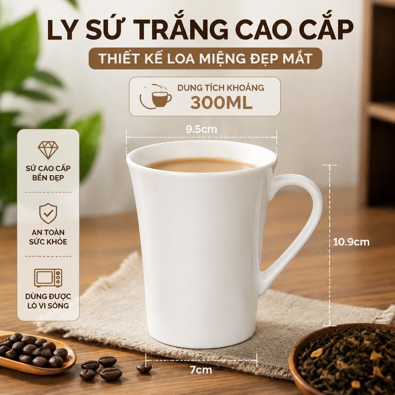 Ly Sứ Trắng Ly Sứ Cafe Cốc Sứ Cafe Cốc Sứ Uống Nước Cốc Sứ Quai
